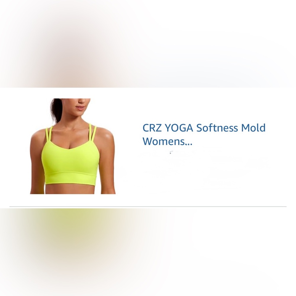 CRZ YOGA Women's Bright Yellow Sports Bra